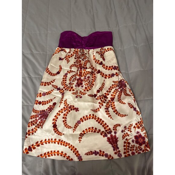 Cooper By Courtney Warren Dresses & Skirts - Cooper By Courtney Warren Purple Strapless Dress With Floral Pattern Size S